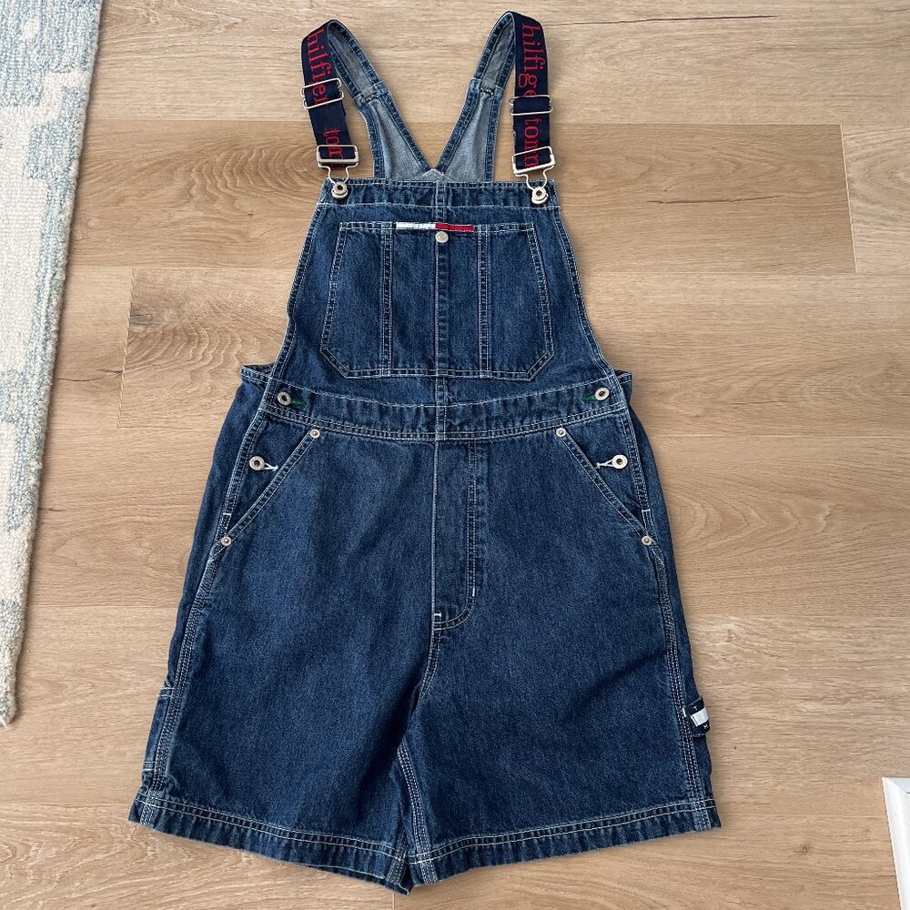 Like New Vintage Women's Tommy Hilfiger Demin Bib Overall Shorts - Size XS